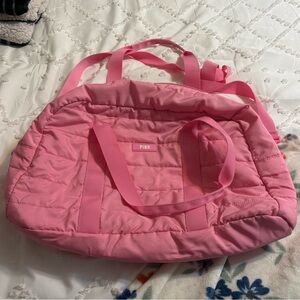 Pink brand overnight bag